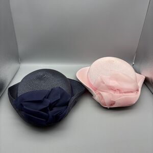 Vintage Designed By Sylvia New York St Louis Lot Of 2 Hats Pink Blue